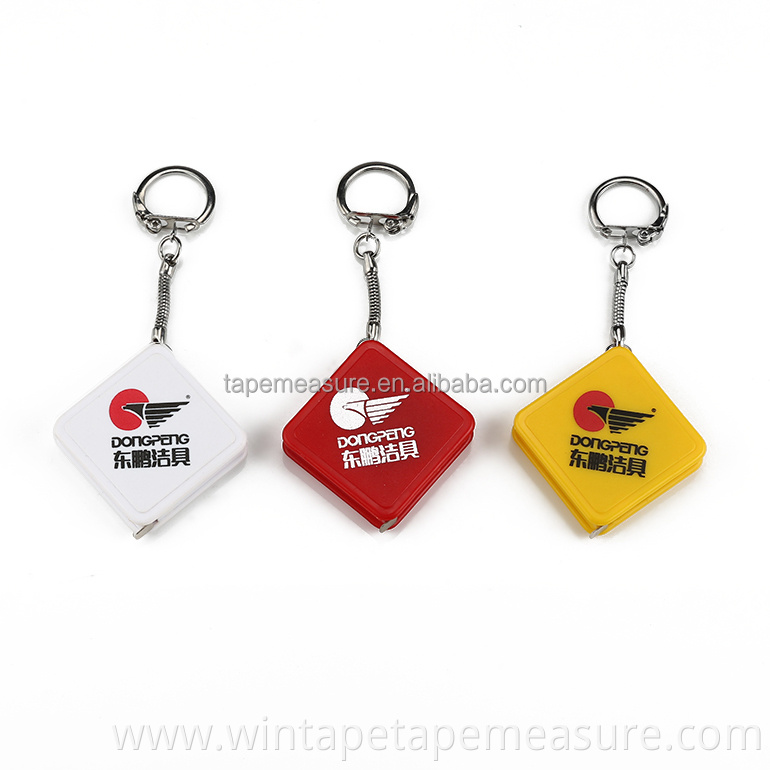 Promotional Customized Your Brand ABS Plastic Pocket Key Holder With Steel Tape Measure